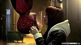 Spider-Man XXX Parody Scene 3 with Capri Anderson Deepthroating Big Cock