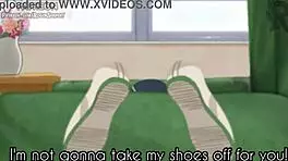 Teen Tricked Into Footjob In Classroom