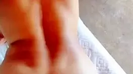 petite latina brunette bent over for dry doggystyle with loud moans