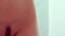 Solo girl rubs itching area