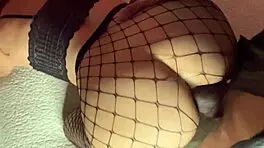 Athletic teen gets anal doggystyle creampie from big cock on Halloween