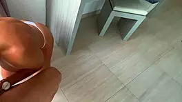 Teen with Very Tight Pussy and Fat Perfect Ass Stuns at Gym!