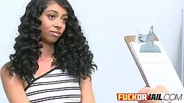 this horny security officer is having rough sex with a skinny shoplifter teen