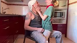 Hot wife riding cock in the kitchen - sit down i want to ride your cock and cum inside me