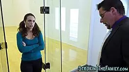 Step teen 18+ gets facial cumshot