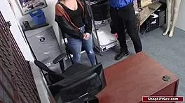 fuck that brunette cashier bent over
