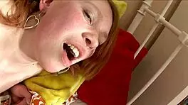 Redhead Teen 18+ Drilled Hard in Sexy Lingerie