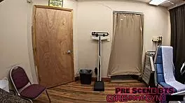 Intriguing encounter with neighbor Misty Addams as first gyno in latex gloves