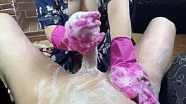 Housewife Cleans Dick Until Cumshot