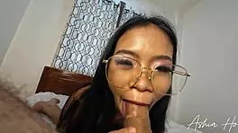 I hoped daddy's cum on my eyeglasses
