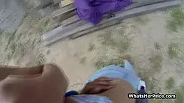 Picking up a short-haired blonde cutie for hardcore homemade doggystyle fucking