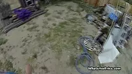 Picking up a short-haired blonde cutie for hardcore homemade doggystyle fucking