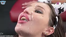 Anna Chambers Vegas Blowbang with Big Black Cock Gagging