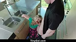 Petite Teen Bends For Intense Throat Fuck