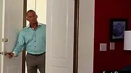 lovely stepsis enjoys getting screwed in missionary position, her big tits bouncing.