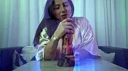 I fantasize about sexy latina Nataly using a huge dildo on her big ass