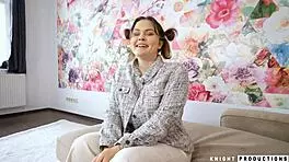 Alice Peachy delivers intense blowjob to step daddy with giant tits and deepthroat