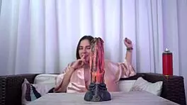 I fantasize about sexy latina Nataly using a huge dildo on her big ass