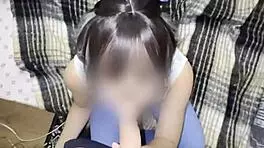 Watch this cute skinny brunette's first home porn video