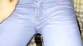 Watch this cute skinny brunette's first home porn video