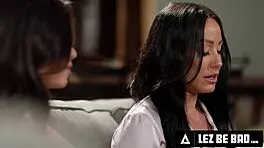 horny milf jennifer white takes control over stepbae scarlett alexis in a rough lesbian domination