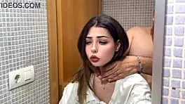 Fucking boyfriend's friend in bathroom leads to hot creampie