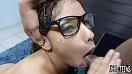 My Stepbrother Teaches Me to Take His Huge Cock in My Big Ass for Family Fun. Wild Anal Action!