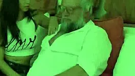 Teen bent over for old man's hot load