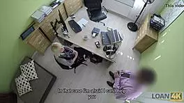 blonde miss hints at getting banged hard in a hidden loan video.