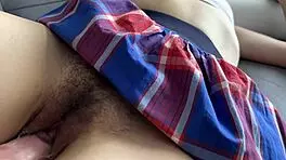 Wow, Stepdad Pounds Hairy Asian Teen Pussy Up Close!