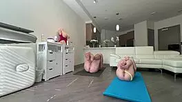 Young wife enjoys intimate moment