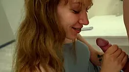 Tinder date devours cock deeply