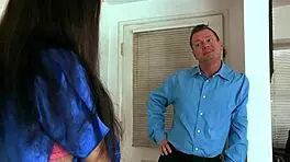 Belle Knox rides the coach's monster cock