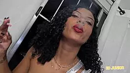 Smoking And Fucking Slave In Red Sheer!