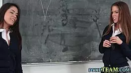 Teen students getting wild with pussy rubbing