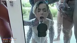 ब्राजीलियन रुसाह 5 मर्दों से जंगली DAP चुदाई लेती है