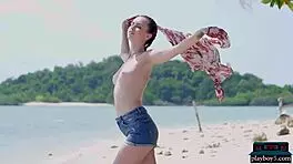 Two Ukrainian milf babes, Jana Bubu and Elina Love, strip down for softcore teasing.