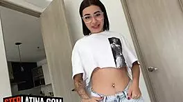 Cute latina stepdaughter interacts with pervy stepdad