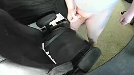 ginger teen 18+ explodes huge cum load on chair while jerking solo in bedroom