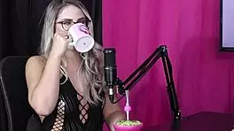 malu paz and bruna carlos in sheer red outfits during public handjob