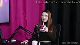 malu paz and bruna carlos in sheer red outfits during public handjob