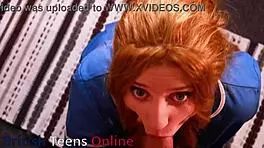 British Redhead Student Nurse Sucks Patient's Cock Hard