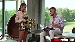 Stepuncle fucks stepniece assholes in taboo foursome