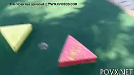 Short teen 18+ barely legal gets wild in missionary action.