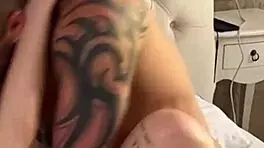 Backstage Camera Captures Anal Sex with Cute Teen Tattoo Model in Cowgirl Position