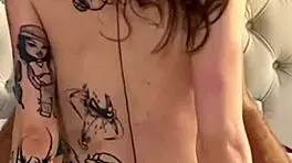 Backstage Camera Captures Anal Sex with Cute Teen Tattoo Model in Cowgirl Position