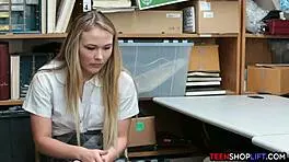 Blonde shoplifter caught by security