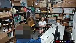 Blonde shoplifter caught by security