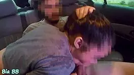 i gave the uber driver a blowjob and he fucked me right there in the car, so hot