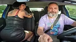 Eighteen-year-old latina amateur gets anal in car with bella oliveira